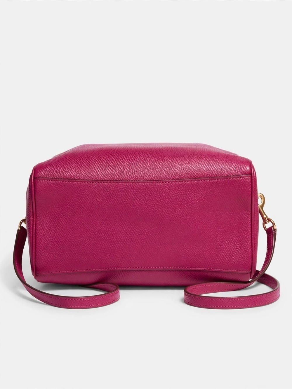 Coach Bennett Satchel F36624 Magenta Pebbled Leather Crossbody Gold Hardware - Picture 4 of 10